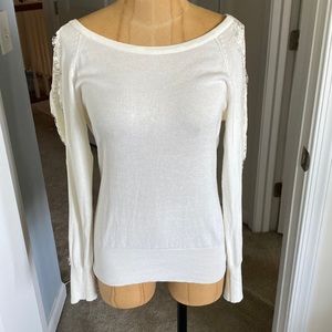 Candies sweater with lace sleeves